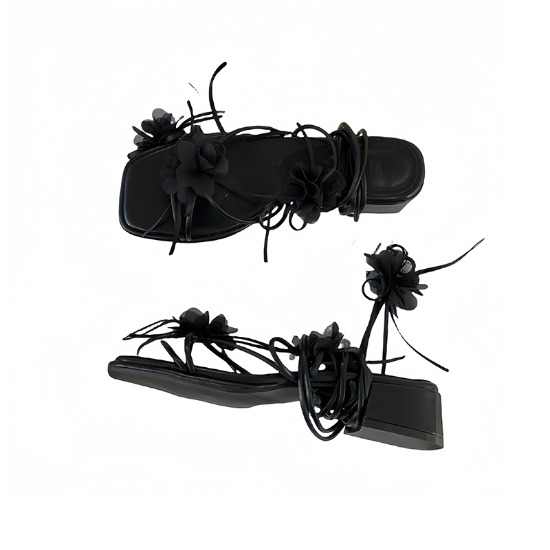 1714894848799_666410.jpg Miting 2024 Camellia Ballet Flat One-Strap Roman Style Women's Sandals