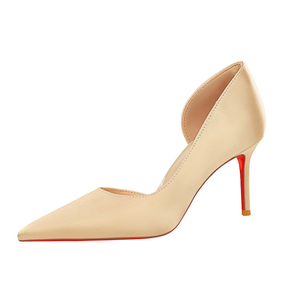 1764405936383_3Btvye.jpg BIGWOOD Women's Side Cutout High Heel Pointed Toe Slip On Elegant Dress Shoes