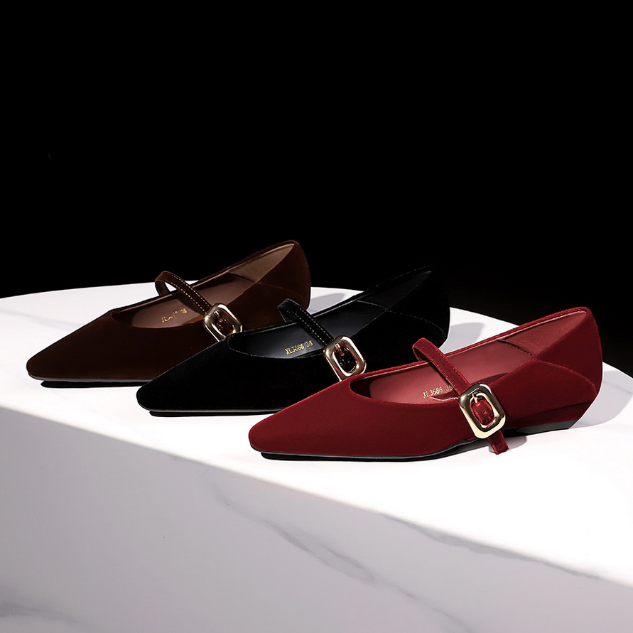 1765526035402_fZqldJ.jpg BIGWOOD Korean Style Women's Low Heel Wedge Shoes Pointed Toe Slip On with Ankle Strap