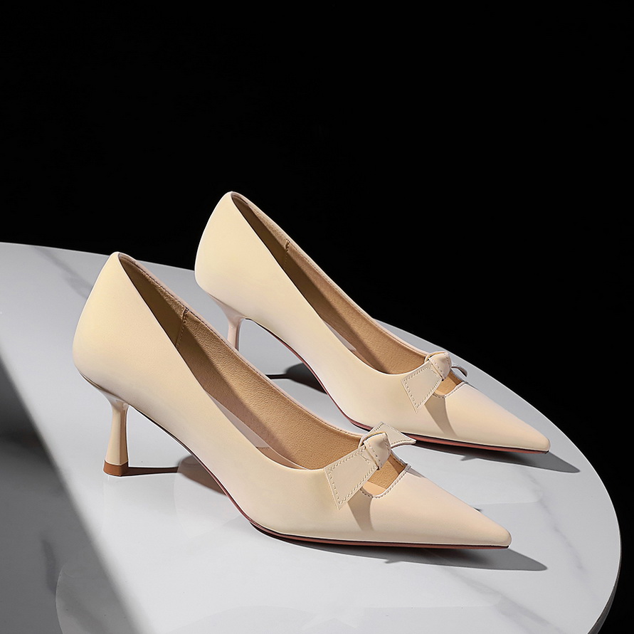 1767252722753_stRsLP.jpg Women's Sexy Pointed Toe Bowknot High Heel Shoes - European American Style Thin Heel Shallow Mouth Single Shoes