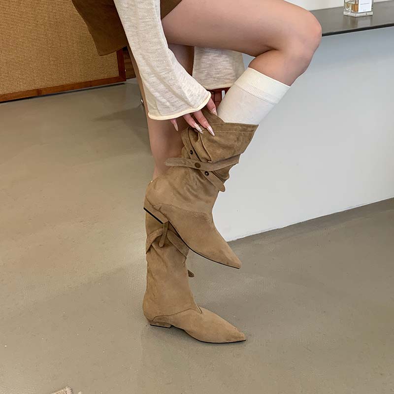 1784968465525_Mr8n5C.jpg 2026 New Autumn Winter Pointed Toe Chunky Heel Low Heel Martin Boots Riding Boots Pleated Boots Stacked Boots Western Boots Women Long Boots