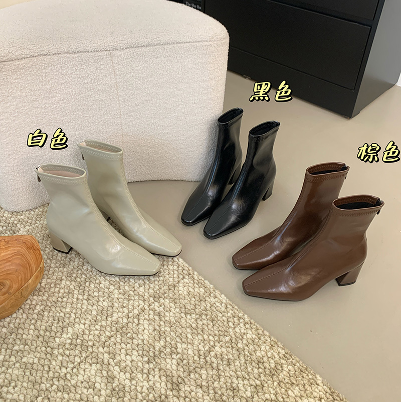 1785231165833_zAalEz.jpg 2026 New Square Toe High Heel Brown Martin Boots Women's Fashion Short Boots French Style Ankle Boots